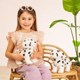 Hermann Teddy Knuffeldier hond Dalmatier puppy - zachte pluche - premium kwaliteit knuffels - wit/zwart - 23 cm