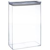 5Five Voorraadpot - 4x - keuken/voedsel - kunststof - 4300 ml - luchtdichte deksel - transparant -  20 x 10 x 27 cm