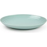 PlasticForte Rond bord/camping bord - 4x - D22 cm - mintgroen - kunststof