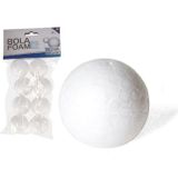 32x Stuks piepschuim hobby/DIY ballen/bollen 3 cm - Kerstballen maken knutselmateriaal