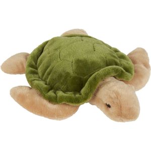 Pluche kleine knuffel dieren Zeeschildpad van 34 cm - Speelgoed schildpadden zeedieren - Leuk als cadeau