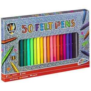 Grafix Stiften - 50 stuks - voor kinderen vanaf 3 jaar - viltstiften