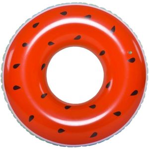 Opblaasbare zwembad band/ring watermeloen 125 cm - Zwembanden/zwemringen speelgoed