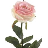Emerald Kunstbloem roos Simone - 5x - roze - 73 cm - decoratie bloemen