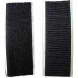 Klittenband zelfklevend zwart  - klitttenband zelfklevend 100 cm