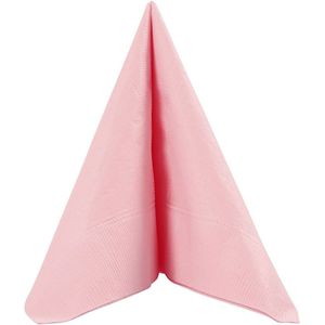 40x Roze servetten van papier 33 x 33 cm - Tafeldecoratie 3-laags papieren wegwerp servetjes