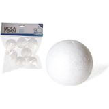 35x Stuks piepschuim hobby/DIY ballen/bollen 4 cm - Kerstballen maken knutselmateriaal