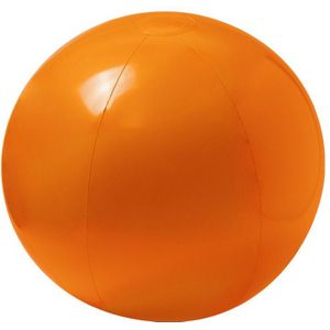 Opblaasbare strandbal extra groot plastic oranje 40 cm - Strand buiten zwembad speelgoed