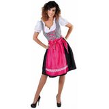 Zwarte dirndl jurk met roze schort voor dames - Oktoberfest kleding