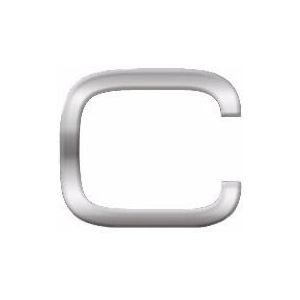 Chrome 3d plakletter C van 2,5 cm