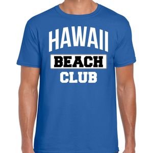 Hawaii beach club zomer t-shirt voor heren - blauw - beach party / vakantie outfit / kleding / strand feest shirt