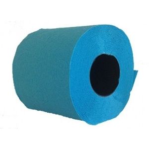 12x Turquoise toiletpapier rol 140 vellen - Turquoise blauw thema feestartikelen decoratie - WC-papier/pleepapier