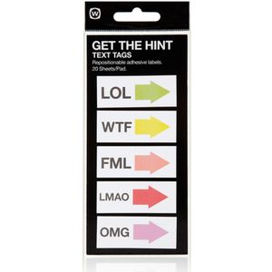 Hint stickers/notities afkortingen - Kantoor notities/Office gadgets
