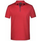 Polo shirt Golf Pro premium rood/navy voor heren - Rode herenkleding - Werkkleding/zakelijke kleding polo t-shirt