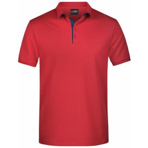 Polo shirt Golf Pro premium rood/navy voor heren - Rode herenkleding - Werkkleding/zakelijke kleding polo t-shirt
