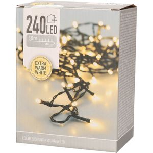 Kerstverlichting - extra warm - wit buiten - 240 lampjes - 1800 cm