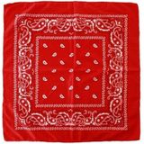 5x Voordelige rode paisley print bandana - Boeren zakdoeken