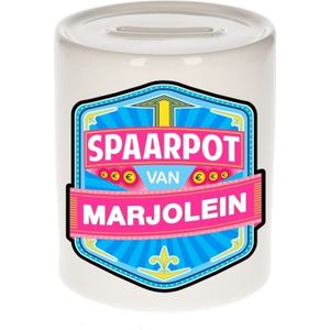 Kinder spaarpot voor Marjolein  - keramiek - naam spaarpotten