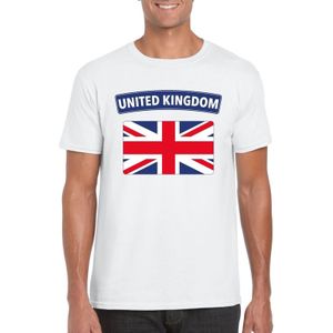 Engeland t-shirt met Groot Brittannie vlag wit heren