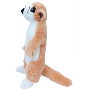 Pia Soft Toys Knuffeldier Stokstaartje - zachte pluche stof - beige - kwaliteit knuffels - 20 cm