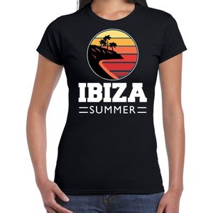 Ibiza zomer t-shirt / shirt Ibiza summer voor dames - zwart -  Ibiza party / vakantie outfit / kleding / feest shirt