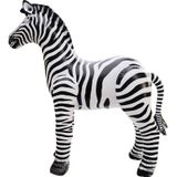 Opblaasbare zebra 80 cm decoratie - Opblaasdieren decoraties