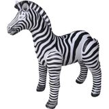 Opblaasbare zebra 80 cm decoratie - Opblaasdieren decoraties