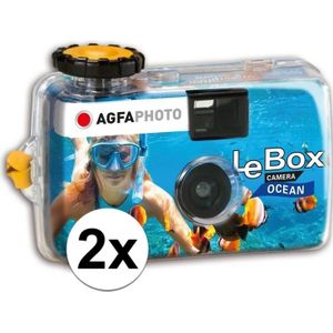 2x Wegwerp onderwater cameras voor 27 kleuren fotos  - Vakantiefotos weggooi cameras - Duiken/zwemmen