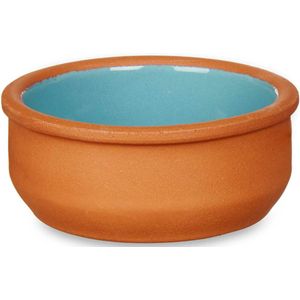 La Dehesa - Set 6x tapas/creme brulee schaaltjes terracotta/blauw 8 cm