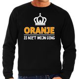 Bellatio Decorations Koningsdag sweater - oranje is niet mijn ding - zwart