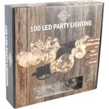 Feestverlichting warm wit met 10 gloeilampjes 4,5 meter - Partylights feestlampjes snoer met peertjes