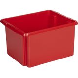 Sunware Opslagbox - 3 stuks - kunststof 32 liter rood 45 x 36 x 24 cm