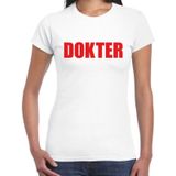 Dokter verkleed t-shirt wit voor dames - arts carnaval / feest shirt kleding / kostuum