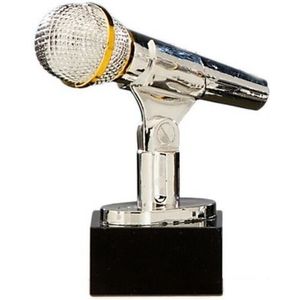 Zilveren karaoke prijs 17 cm