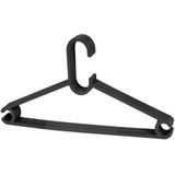 Storage Solutions kledinghangers - set van 30x - kunststof - zwart