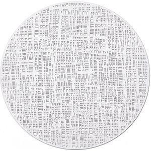 6x Ronde placemats glanzend wit 38 cm - Zeller - Keukenbenodigdheden - Tafeldecoratie - Borden onderleggers van kunststof