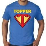 Grote maten Super Topper t-shirt heren blauw  / Super Topper plus size shirt heren