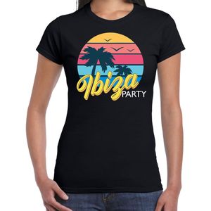 Ibiza zomer t-shirt / shirt Ibiza party zwart voor dames - zwart - Ibiza party outfit / kleding / feest kleding