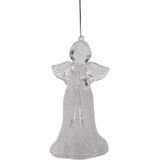 2x stuks acryl kersthangers engel 12 cm kerstornamenten - Acryl ornamenten kerstversiering