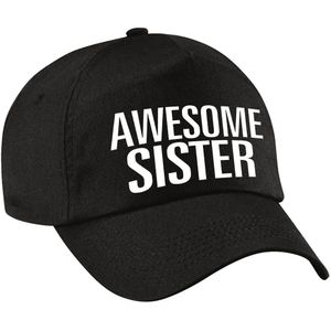 Awesome sister pet / cap zwart voor dames - baseball cap - cadeau petten / caps voor zus / zusje