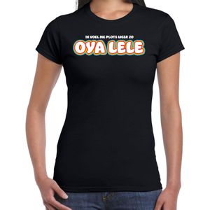 Bellatio Decorations Verkleed T-shirt voor dames - Oya lele - zwart - carnaval - foute party