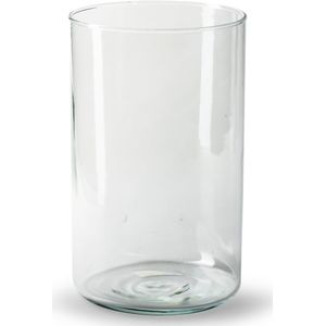 Jodeco Bloemenvaas Chelsea - helder transparant - glas - D12,5 x H20 cm - cilinder vaas
