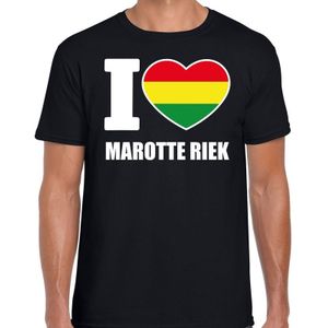Carnaval t-shirt I love Marotte Riek voor heren - zwart - Sittard - Carnavalshirt / verkleedkleding
