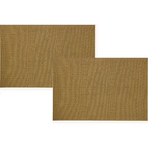 4x Rechthoekige placemats brons - Kunststof - 45 x 30 cm - Onderleggers