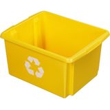 Sunware Opslagbox - 3 stuks - kunststof 32 liter geel 45 x 36 x 24 cm