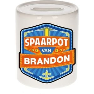 Kinder spaarpot voor Brandon - keramiek - naam spaarpotten
