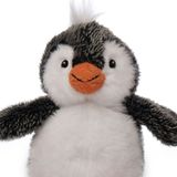 Inware pluche pinguin knuffeldier - grijs/wit - staand - 13 cm