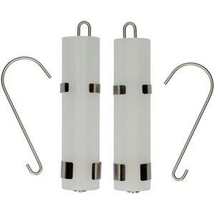 Set van 10x stuks radiator bak luchtbevochtigers rond mat wit - Waterverdampers voor de verwarming - 20 cm