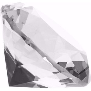 Pakket van 5x stuks transparante nep diamanten 8 cm van glas - Namaak edelstenen - Hobby/decoratie/speelgoed
