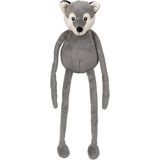 Pluche Dieren Setje Wolf Knuffel van 33 cm en Tutteldoekje 40 cm